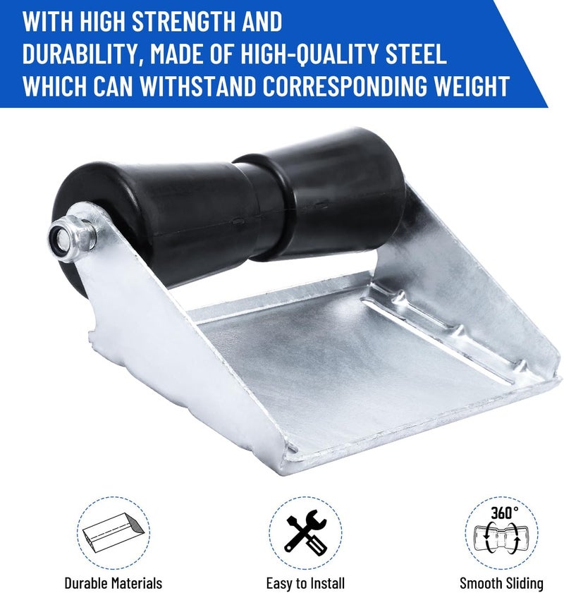 Venussar Boat Trailer Rollers with Brackets 8" 10" 12" Keel Roller Assembly Kit for Boat Trailer - Image 5